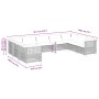 Set de sofás de jardín con cojines 9 pzas ratán sintético beige en Conjuntos de jardín | Comprar online en Foru.es