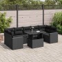 Set de sofás de jardín y cojines 8 piezas ratán sintético negro de , Conjuntos de jardín - Ref: Foro24-3326276, Precio: 575,9...