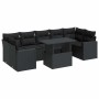 Set de sofás de jardín y cojines 8 piezas ratán sintético negro de , Conjuntos de jardín - Ref: Foro24-3326276, Precio: 575,9...