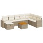Set de sofás de jardín con cojines 9 pzas ratán sintético beige de , Conjuntos de jardín - Ref: Foro24-3325803, Precio: 601,4...