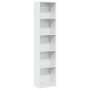 Estantería madera de ingeniería blanco brillo 40x24x176 cm de , Librerías y estanterías - Ref: Foro24-858305, Precio: 71,51 €...