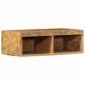 Mueble de TV de pared madera maciza de mango rugosa 60x30x19 cm de , Almacenamiento para CD y DVD - Ref: Foro24-4017473, Prec...