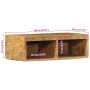 Mueble de TV de pared madera maciza de mango rugosa 60x30x19 cm de , Almacenamiento para CD y DVD - Ref: Foro24-4017473, Prec...
