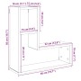 Estantes cubo de pared 2 uds madera roble artisan 50x15x50 cm de , Estantes y estanterías - Ref: Foro24-856605, Precio: 37,57...