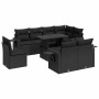 Set de sofás de jardín con cojines 9 pzas ratán sintético negro de , Conjuntos de jardín - Ref: Foro24-3326496, Precio: 689,1...