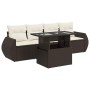 Set comedor de jardín 5 piezas y cojines ratán sintético marrón de , Conjuntos de jardín - Ref: Foro24-3326564, Precio: 393,1...