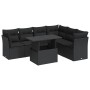 Set de sofás de jardín 7 pzas con cojines ratán sintético negro de , Conjuntos de jardín - Ref: Foro24-3326166, Precio: 496,2...