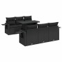 Set de sofás de jardín 7 pzas con cojines ratán sintético negro de , Conjuntos de jardín - Ref: Foro24-3326416, Precio: 578,6...