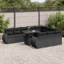 Set de sofás de jardín 11 pzas y cojines ratán sintético negro de , Conjuntos de jardín - Ref: Foro24-3326706, Precio: 772,28...