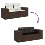 Set de sofás de jardín 9 pzas y cojines ratán sintético marrón de , Conjuntos de jardín - Ref: Foro24-3326854, Precio: 615,01...