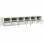 Mueble para TV acero laminado en frío blanco 202x39x43,5 cm de , Muebles TV - Ref: Foro24-3307160, Precio: 214,07 €, Descuent...