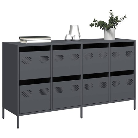 Aparador de acero laminado en frío antracita 135x39x73,5 cm de , Aparadores - Ref: Foro24-3307169, Precio: 224,83 €, Descuent...