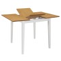 Mesa de comedor extensible MDF blanca (80-120)x80x74 cm en Mesas de comedor | Comprar online en Foru.es