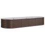 Jardinera arriate acero recubrimiento polvo marrón 224x80x36 cm de , Maceteros y jardineras - Ref: Foro24-318920, Precio: 58,...