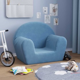 Sofá para niños felpa suave azul de , Mobiliario para bebés y niños pequeños - Ref: Foro24-356984, Precio: 42,35 €, Descuento: %