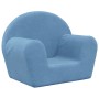 Sofá para niños felpa suave azul de , Mobiliario para bebés y niños pequeños - Ref: Foro24-356984, Precio: 42,35 €, Descuento: %