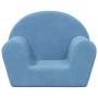 Sofá para niños felpa suave azul de , Mobiliario para bebés y niños pequeños - Ref: Foro24-356984, Precio: 42,35 €, Descuento: %