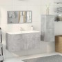 Set muebles de baño 2 piezas madera contrachapada gris hormigón de , Muebles de baño - Ref: Foro24-3324872, Precio: 112,76 €,...