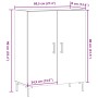 Aparador de madera de ingeniería envejecida 69,5x34x90 cm de , Aparadores - Ref: Foro24-857179, Precio: 89,07 €, Descuento: %