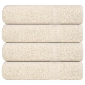 Toallas de ducha 4 uds 100% algodón crema 70x140 cm 360 gsm de , Toallas - Ref: Foro24-137002, Precio: 38,25 €, Descuento: %