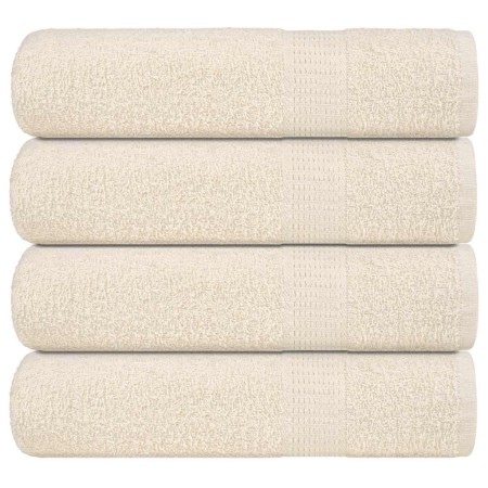 Toallas de ducha 4 uds 100% algodón crema 70x140 cm 360 gsm de , Toallas - Ref: Foro24-137002, Precio: 38,25 €, Descuento: %