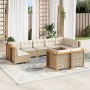 Set de sofás de jardín con cojines 9 pzas ratán sintético beige en Conjuntos de jardín | Comprar online en Foru.es