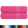 Toallas de ducha 2 uds 100% algodón rosa 70x140 cm 360 gsm de , Toallas - Ref: Foro24-137049, Precio: 24,44 €, Descuento: %