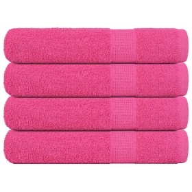 Toallas de sauna 4 uds 100% algodón rosa 80x200 cm 360 gsm de , Toallas - Ref: Foro24-137056, Precio: 47,88 €, Descuento: %