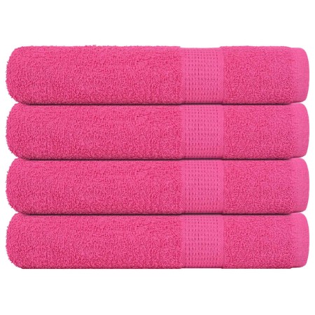 Toallas de sauna 4 uds 100% algodón rosa 80x200 cm 360 gsm de , Toallas - Ref: Foro24-137056, Precio: 47,88 €, Descuento: %
