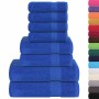 Juego de toallas 8 piezas 100% algodón azul 360 gsm de , Toallas de baño y manoplas - Ref: Foro24-137063, Precio: 37,30 €, De...