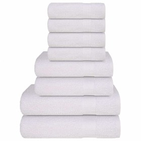 Juego de toallas 8 piezas 100% algodón blanco 360 gsm de , Toallas de baño y manoplas - Ref: Foro24-137061, Precio: 34,19 €, ...
