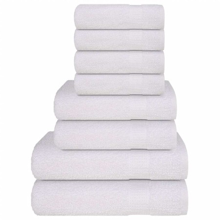 Juego de toallas 8 piezas 100% algodón blanco 360 gsm de , Toallas de baño y manoplas - Ref: Foro24-137061, Precio: 34,19 €, ...