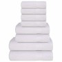 Juego de toallas 8 piezas 100% algodón blanco 360 gsm de , Toallas de baño y manoplas - Ref: Foro24-137061, Precio: 34,19 €, ...