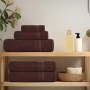 Juego de toallas 6 piezas 100% algodón marrón 360 gsm de , Toallas de baño y manoplas - Ref: Foro24-137082, Precio: 37,34 €, ...
