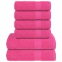 Juego de toallas 12 piezas 100% algodón rosa 360 gsm de , Toallas de baño y manoplas - Ref: Foro24-137094, Precio: 44,26 €, D...