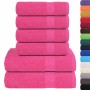 Juego de toallas 12 piezas 100% algodón rosa 360 gsm de , Toallas de baño y manoplas - Ref: Foro24-137094, Precio: 44,26 €, D...