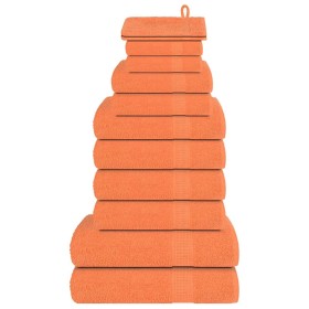 Juego de toallas 12 piezas 100% algodón naranja 360 gsm de , Toallas de baño y manoplas - Ref: Foro24-137105, Precio: 43,03 €...