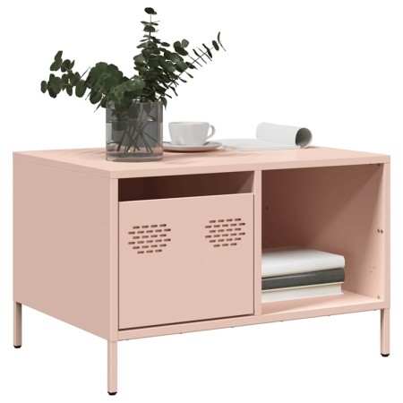 Mesa de centro acero laminado en frío rosa 68,5x50x43,5 cm de , Mesas de centro - Ref: Foro24-851281, Precio: 72,33 €, Descue...