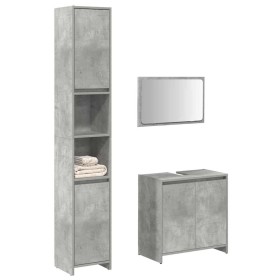 Set muebles de baño 2 piezas madera contrachapada gris hormigón de , Muebles de baño - Ref: Foro24-3324853, Precio: 122,62 €,...