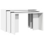 Mesas apilables 3 unidades madera contrachapada blanco de , Mesas auxiliares - Ref: Foro24-858533, Precio: 57,57 €, Descuento: %