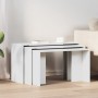 Mesas apilables 3 unidades madera contrachapada blanco de , Mesas auxiliares - Ref: Foro24-858533, Precio: 57,57 €, Descuento: %