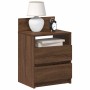 Mesillas de noche 2 uds con 2 cajones roble marrón 40x33x60 cm de , Mesitas de noche - Ref: Foro24-858573, Precio: 87,58 €, D...
