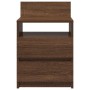 Mesillas de noche 2 uds con 2 cajones roble marrón 40x33x60 cm de , Mesitas de noche - Ref: Foro24-858573, Precio: 87,58 €, D...