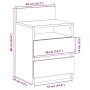 Mesillas de noche 2 uds con 2 cajones roble marrón 40x33x60 cm de , Mesitas de noche - Ref: Foro24-858573, Precio: 87,58 €, D...