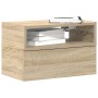Mesita de noche de pared color roble ahumado 45x26x28,5 cm de , Mesitas de noche - Ref: Foro24-858600, Precio: 40,89 €, Descu...