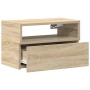 Mesita de noche de pared color roble ahumado 45x26x28,5 cm de , Mesitas de noche - Ref: Foro24-858600, Precio: 40,89 €, Descu...