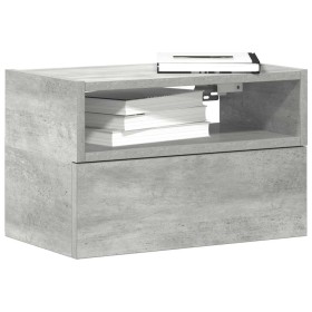 Mesita de noche de pared color gris hormigón 45x26x28,5 cm de , Mesitas de noche - Ref: Foro24-858602, Precio: 36,03 €, Descu...