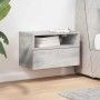 Mesita de noche de pared color gris hormigón 45x26x28,5 cm de , Mesitas de noche - Ref: Foro24-858602, Precio: 36,03 €, Descu...
