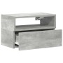 Mesita de noche de pared color gris hormigón 45x26x28,5 cm de , Mesitas de noche - Ref: Foro24-858602, Precio: 36,03 €, Descu...