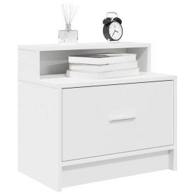 Mesilla de noche con cajón blanca 51x31x47 cm de , Mesitas de noche - Ref: Foro24-858668, Precio: 44,21 €, Descuento: %
